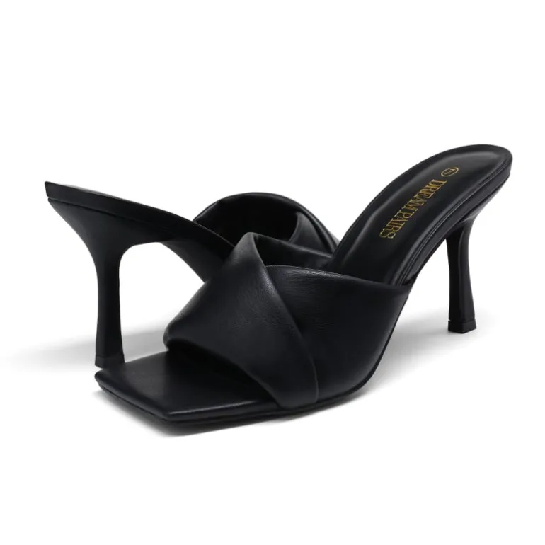 Women's Open Toe Stiletto Heel Mules