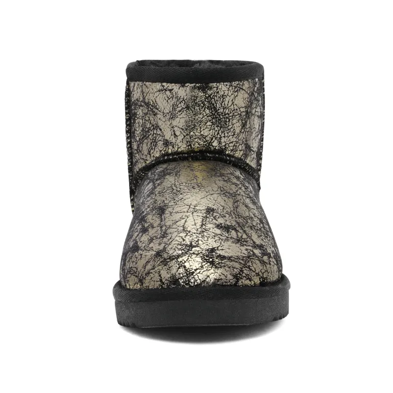 Women's Patterned Winter Ankle Snow Boots