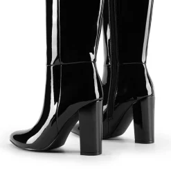 Women’s Pointed-Toe Chunky Heel Knee-high Boots