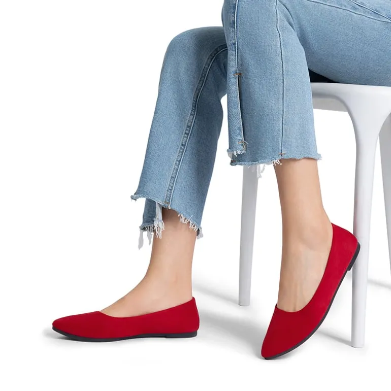 Women’s Pointed Toe Faux Suede Flats