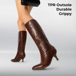 Women’s Pointed-Toe Kitten Heel Boots