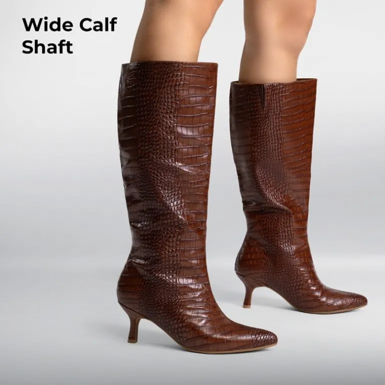 Women’s Pointed-Toe Kitten Heel Boots