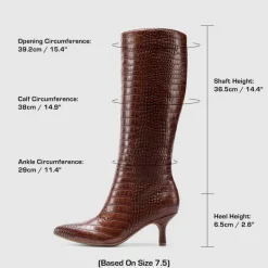 Women’s Pointed-Toe Kitten Heel Boots