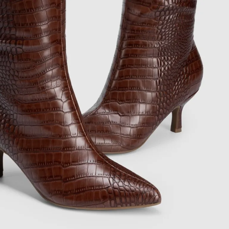 Women’s Pointed-Toe Kitten Heel Boots