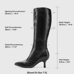 Women’s Pointed-Toe Kitten Heel Boots