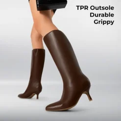 Women’s Pointed-Toe Kitten Heel Boots