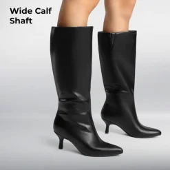 Women’s Pointed-Toe Kitten Heel Boots