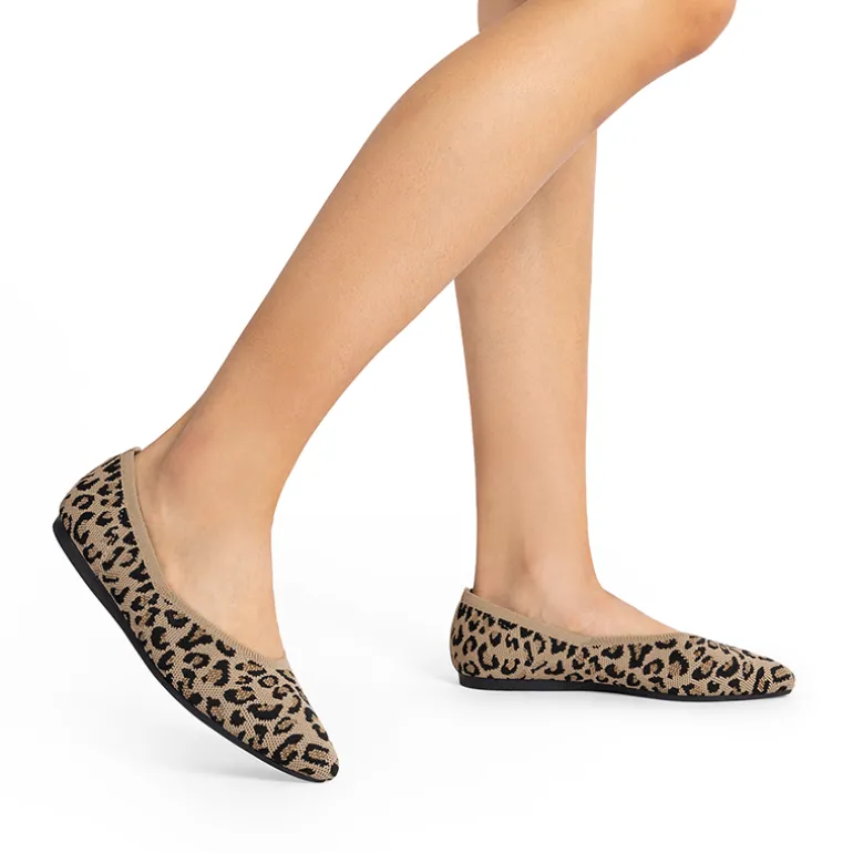 Women's Pointed Toe Knit Slip-On Flats