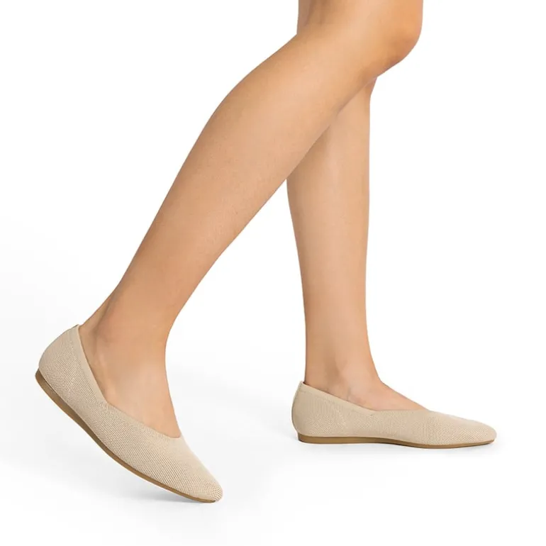 Women's Pointed Toe Knit Slip-On Flats