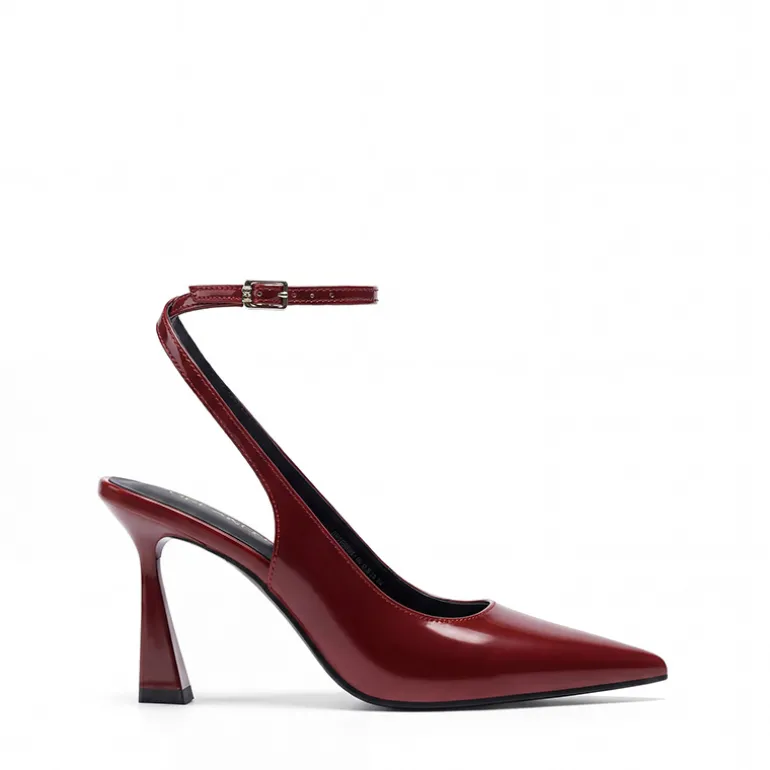 Women’s Pointed Toe Slingback Pumps with Buckle Strap