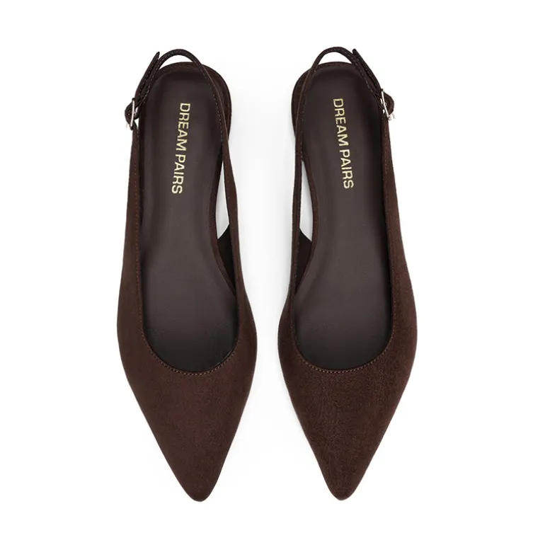 Women's Pointed-Toe Slingback Flats with DIY Ribbon