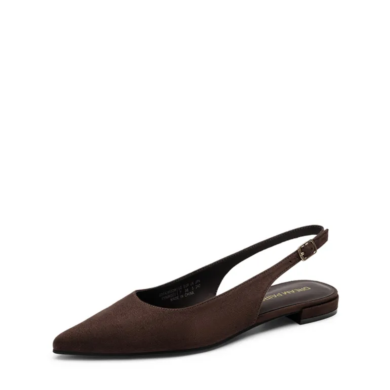 Women's Pointed-Toe Slingback Flats with DIY Ribbon