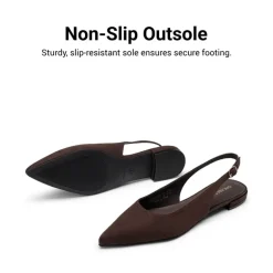 Women's Pointed-Toe Slingback Flats with DIY Ribbon