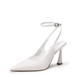 Women’s Pointed Toe Slingback Pumps with Buckle Strap