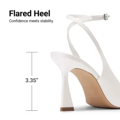 Women’s Pointed Toe Slingback Pumps with Buckle Strap