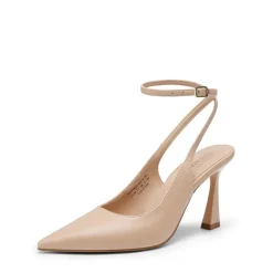 Women’s Pointed Toe Slingback Pumps with Buckle Strap