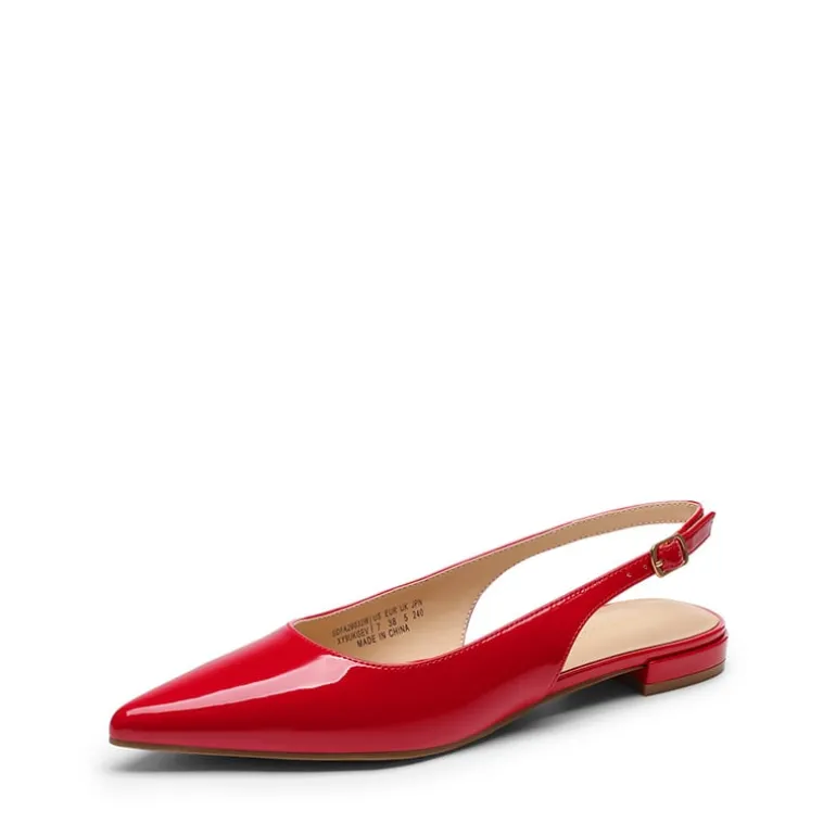 Women's Pointed-Toe Slingback Flats with DIY Ribbon