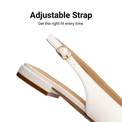 Women's Pointed-Toe Slingback Flats with DIY Ribbon