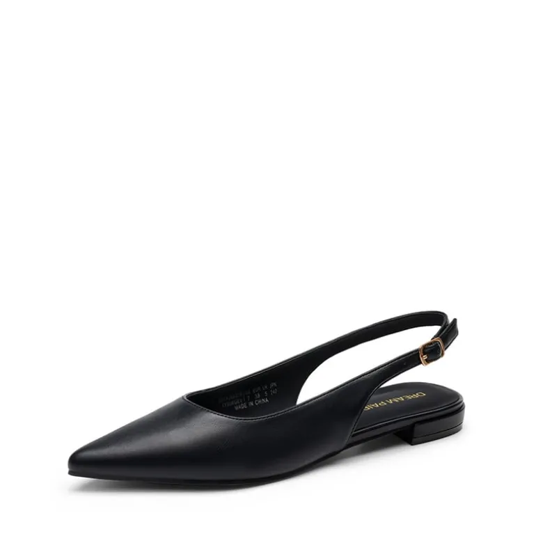 Women's Pointed-Toe Slingback Flats with DIY Ribbon