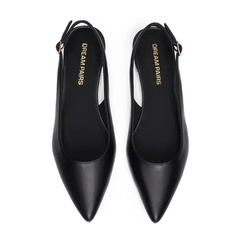 Women's Pointed-Toe Slingback Flats with DIY Ribbon