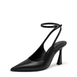 Women’s Pointed Toe Slingback Pumps with Buckle Strap