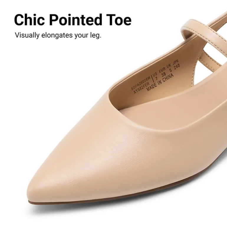 Women’s Pointed Toe Slingback Flats