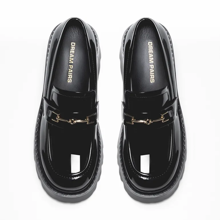 Women’s Preppy Y2K Chunky Heel Loafers