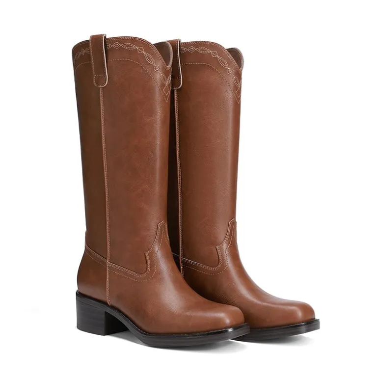 Women’s Retro Embroidered Tall Boots
