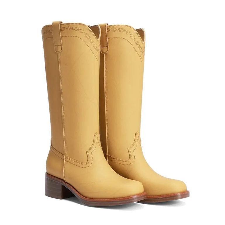 Women’s Retro Embroidered Tall Boots