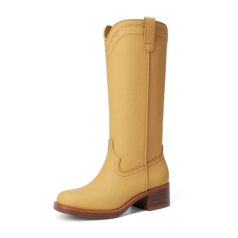 Women’s Retro Embroidered Tall Boots