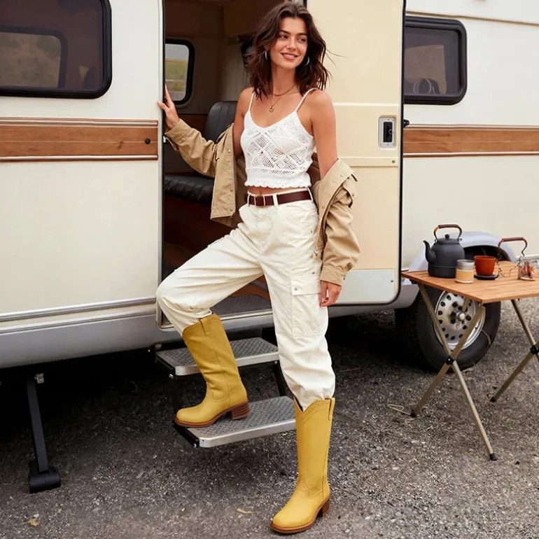 Women’s Retro Embroidered Tall Boots