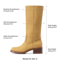 Women’s Retro Square Toe Block Heel Western Boots