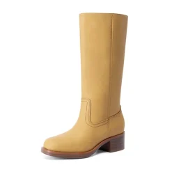Women’s Retro Square Toe Block Heel Western Boots