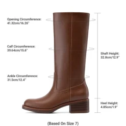 Women’s Retro Square Toe Block Heel Western Boots