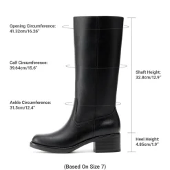 Women’s Retro Square Toe Block Heel Western Boots