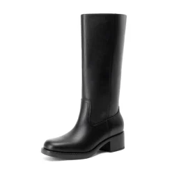 Women’s Retro Square Toe Block Heel Western Boots
