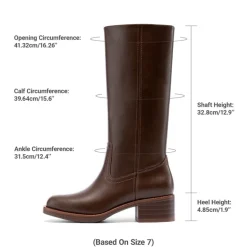 Women’s Retro Square Toe Block Heel Western Boots