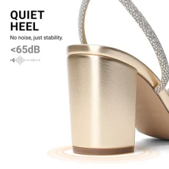 Women's Rhinestone Bow Block Heel Sandals
