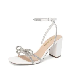 Women's Rhinestone Bow Block Heel Sandals