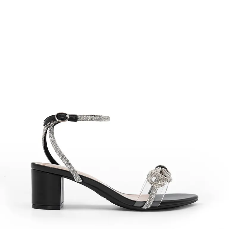 Women’s Rhinestone Bow Heeled Sandals