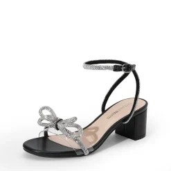 Women’s Rhinestone Bow Heeled Sandals