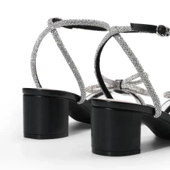 Women’s Rhinestone Bow Heeled Sandals