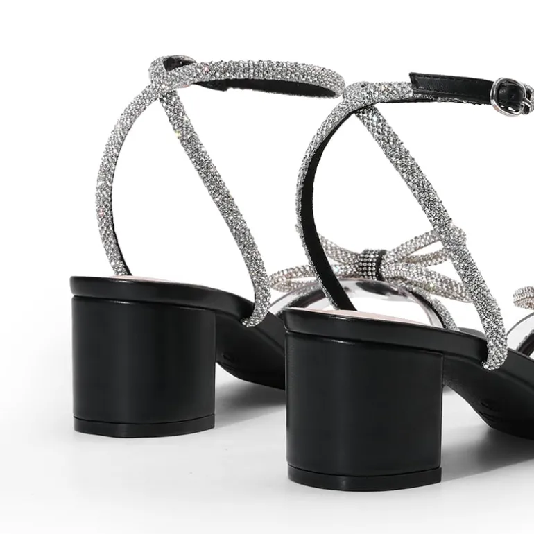 Women’s Rhinestone Bow Heeled Sandals