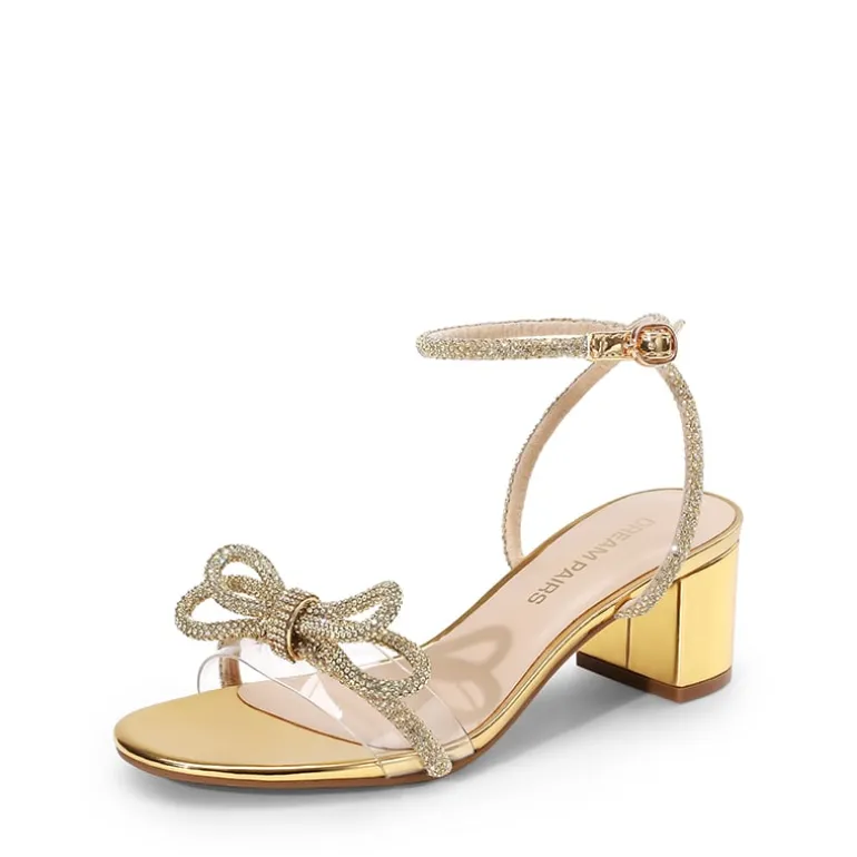 Women’s Rhinestone Bow Heeled Sandals