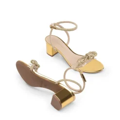Women’s Rhinestone Bow Heeled Sandals