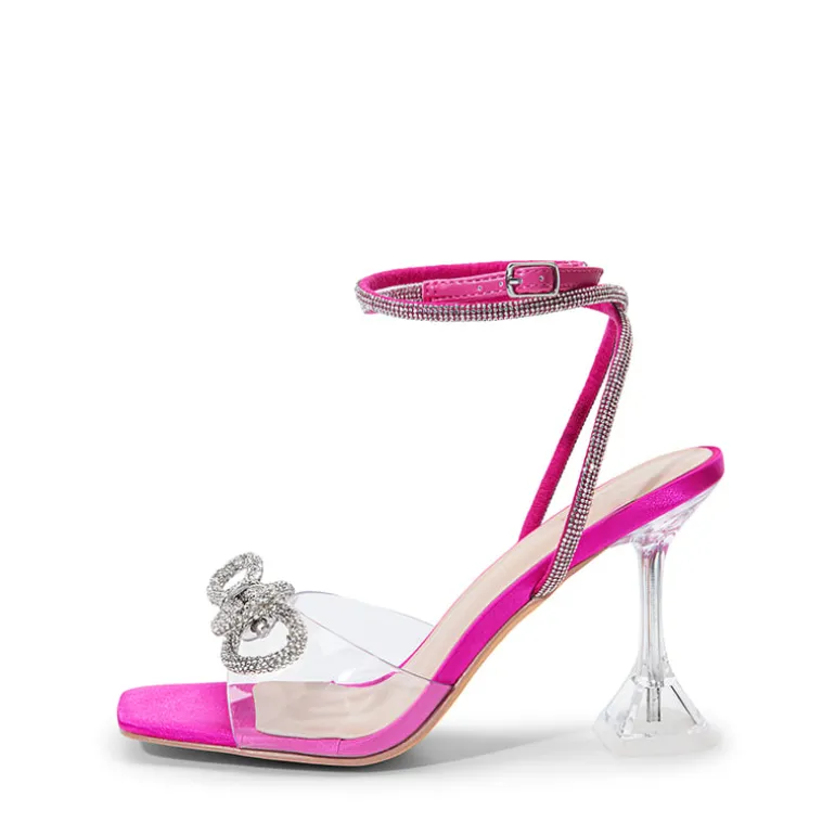 Women’s Rhinestone Bowknot High-Heeled Sandals