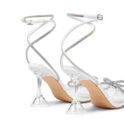 Women’s Rhinestone Bowknot High-Heeled Sandals