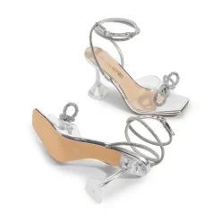 Women’s Rhinestone Bowknot High-Heeled Sandals
