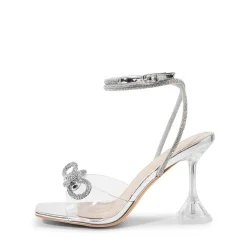 Women’s Rhinestone Bowknot High-Heeled Sandals