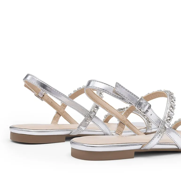 Women’s Rhinestone Flat Summer Sandals